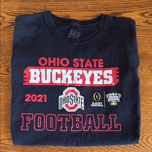 Blue 84 Ohio State Buckeyes Black and Red Tee
